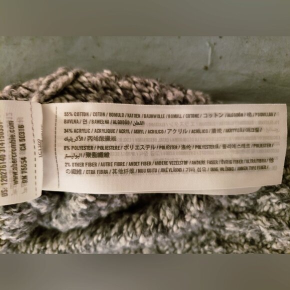 Abercrombie & Fitch Cotton Blend Cardigan Sweater (Gray, S) - Picture 12 of 12